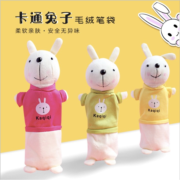 Kotak pensil kain boneka rabbit