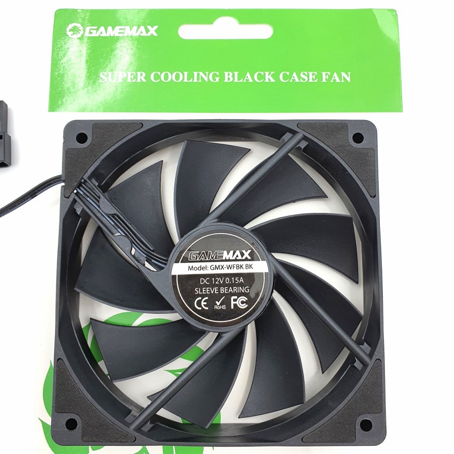 Fan Casing 12Cm Hitam Gamemax GMX-WFBK  Silent Pro - Fan Case 12Cm