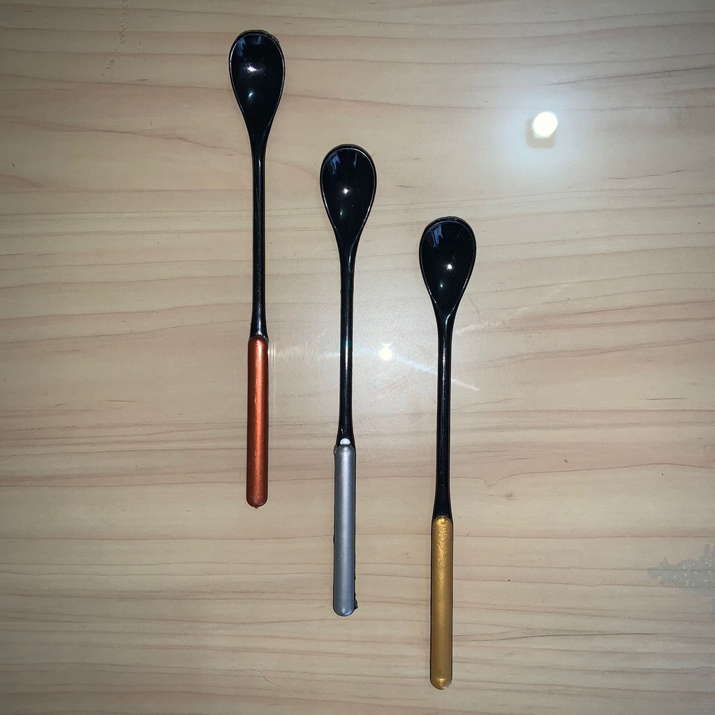 Sendok Kafe Set Sendok Gagang Panjang Teh Kopi Sendok Es Jus Set 8pcs Dessert Spoon Tea Cafe Sendok Bayi