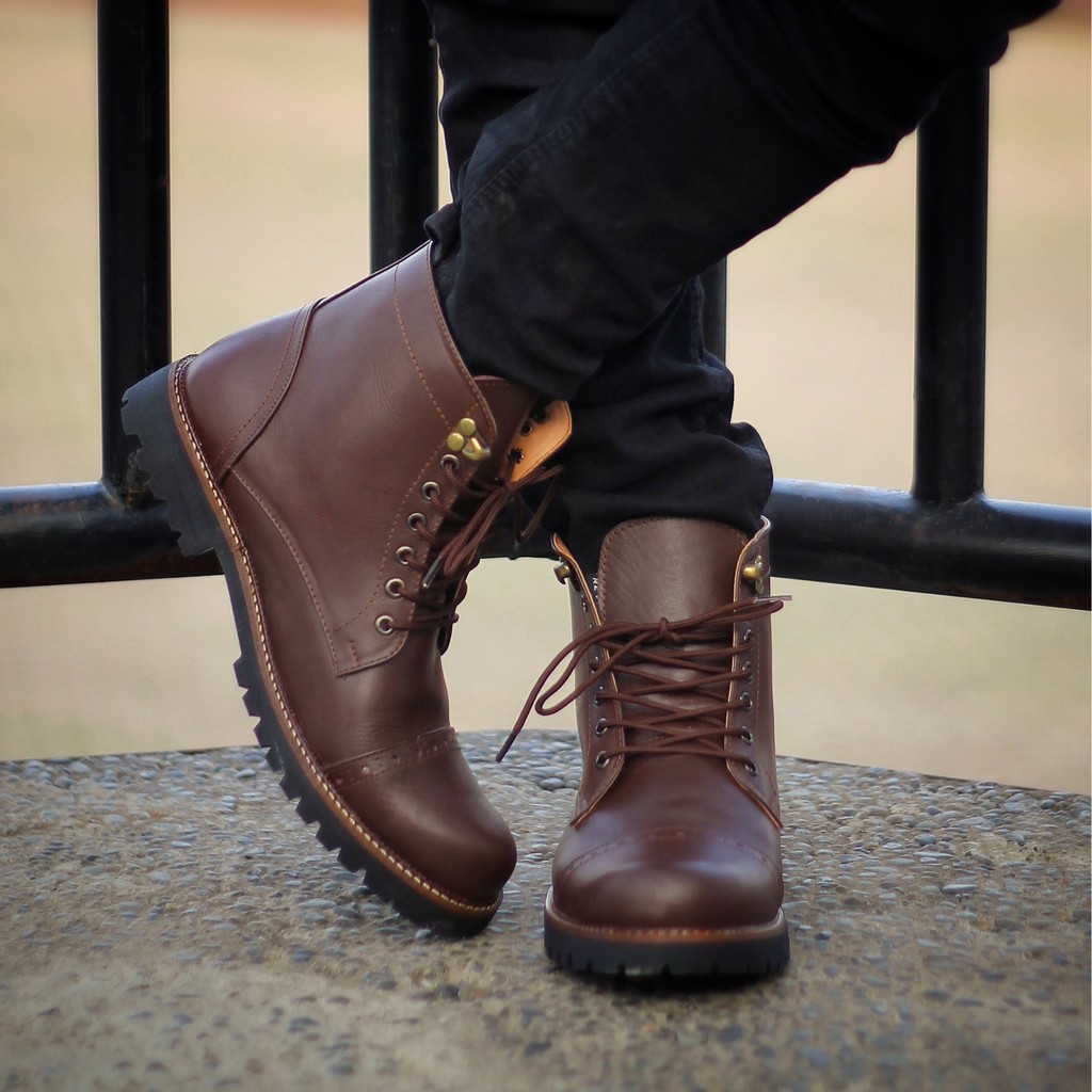 ARPEGIO BROWN (KULIT ASLI) |ManNeedMe x Reyl| Sepatu Safety Boots Pria ORIGINAL