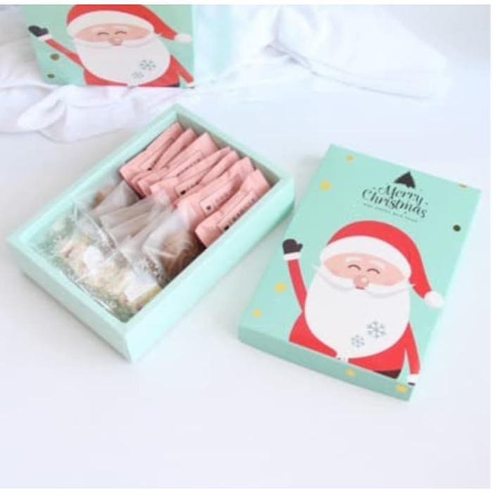 

PROMO - bingkisan HADIAH NATAL Box kotak motif Santa hampers pACKING