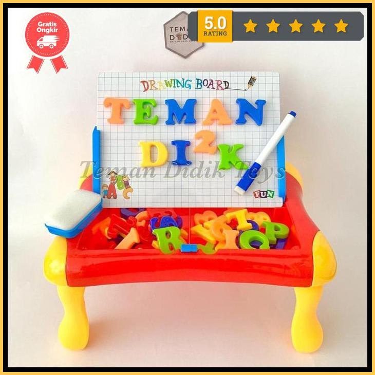 

Mainan Edukasi Papan Tulis Meja Magnet Abc & Angka / Whiteboard Table Ready789