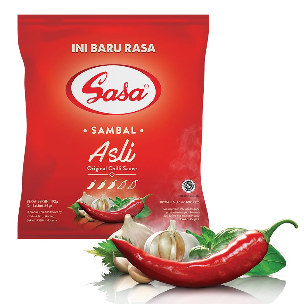 

Sasa Saus Sambal Ekstra Pedas dan Saus Tomat Sachet Murah Saos Sasa Asli Isi 8 Gram 24 Sachet