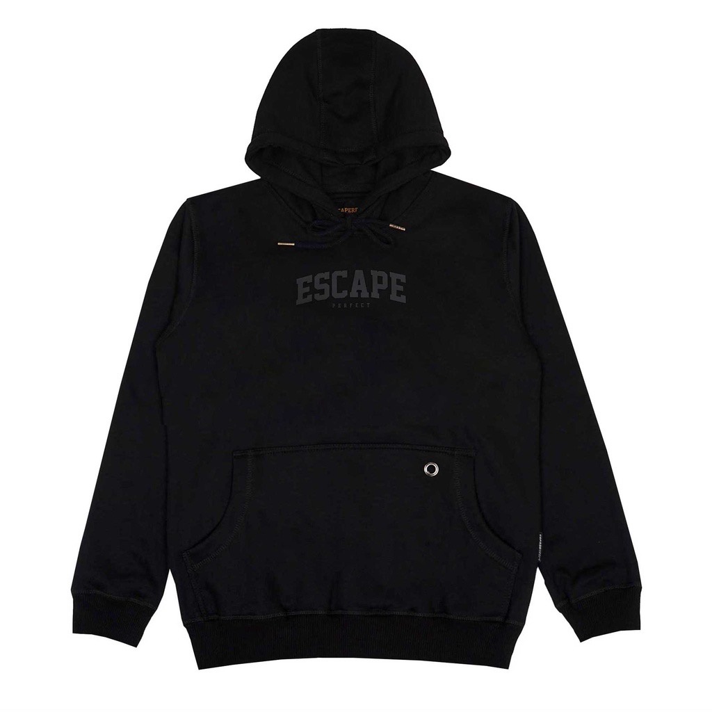 Sweater hoodie black on black Escape perfect / jaket hoodie pria wanita / hoodie distro / hoodie unisex