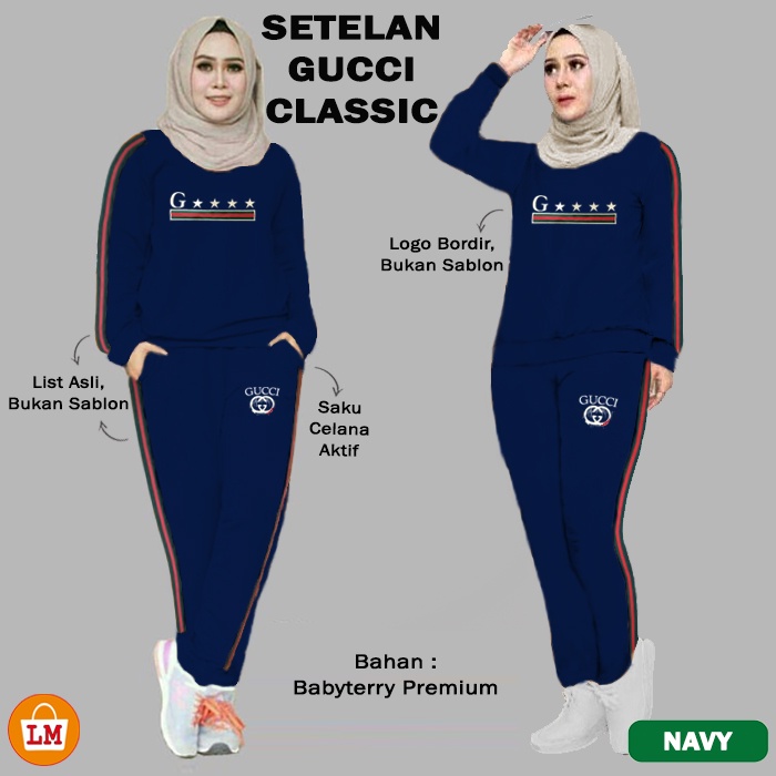 TERMURAH TERLARIS Baju Setelan Pakaian Olahraga Senam Training Wanita CLASSIC TERBARU LMS 18258