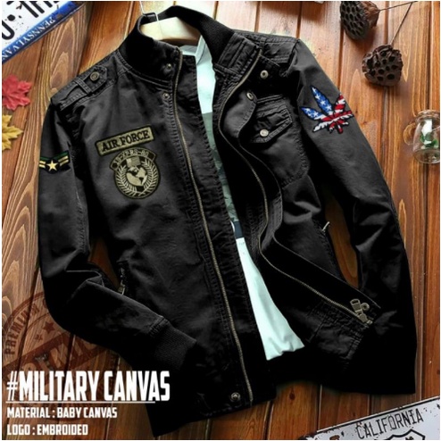 Jaket Bomber pria elegant-parka brown air force-bomber canvas-parka military premium best seller ap0