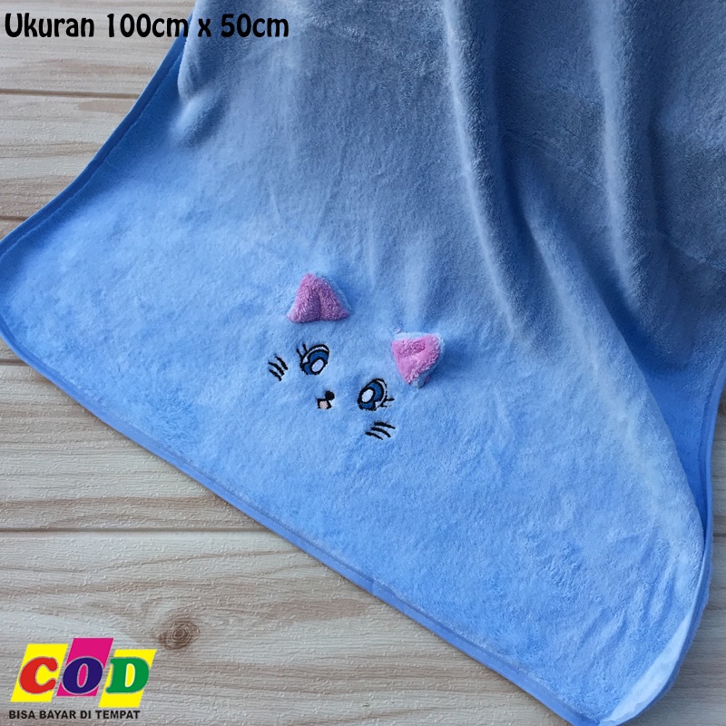 Handuk Bayi Karakter Super Lembut dan Tebal Ukuran 100x50cm Almeera Baby and Kids