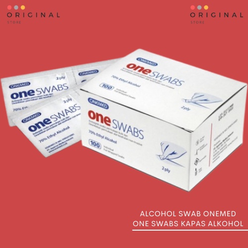 ALKOHOL SWAB ONEMED ONE SWABS KAPAS ALKOHOL ONEMED BOX 100PCS