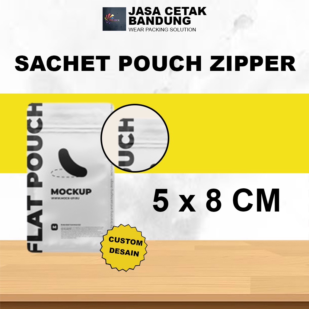 

KEMASAN CUSTOM SACHET + ZIPPER UKURAN 5X8