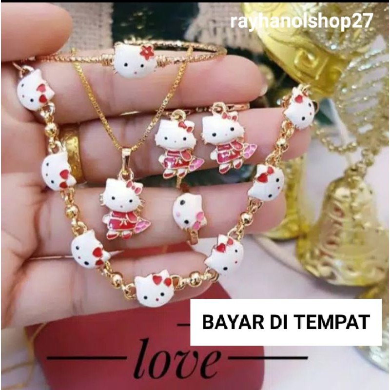 Set perhiasan anak Lapis Emas gold
