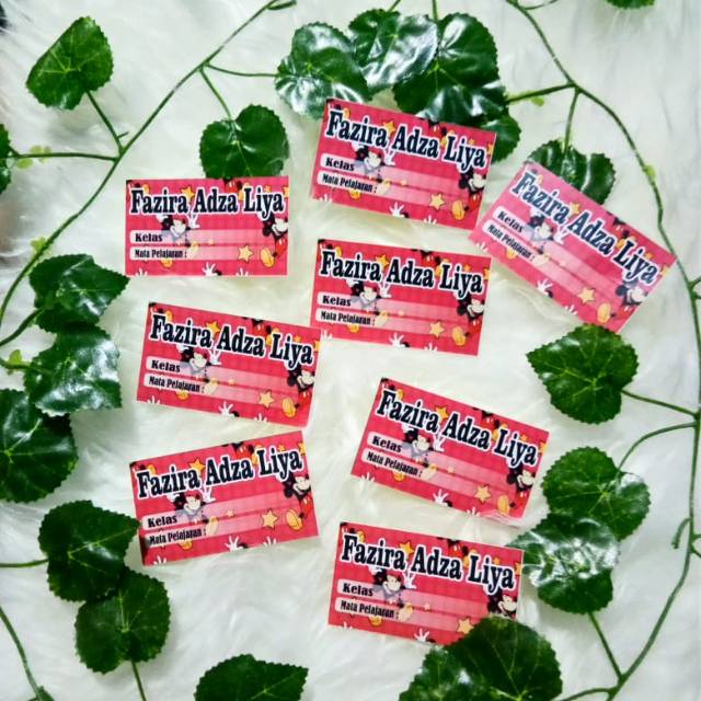 

Label Buku Nama Pake Karakter lucu