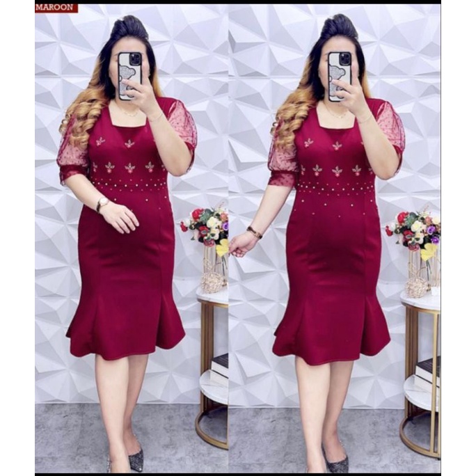 Dress scuba wanita, Dress scuba import model duyung,Dress duyung bahan scuba, Dress scuba Laser, Dre