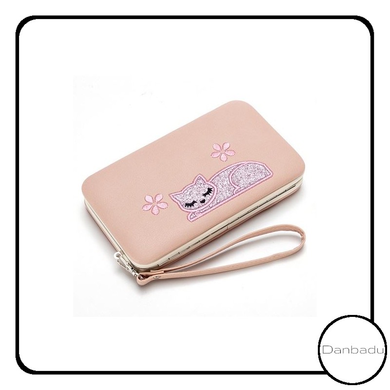 Dompet Panjang Wanita Lucu Kat Fashion Elegan
