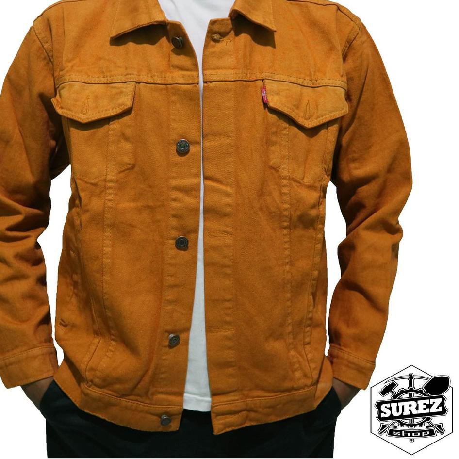 Best Price Jaket Jeans Coklat / Jaket Denim Coklat ,