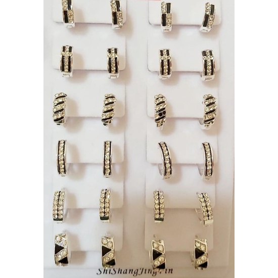 Anting xuping cat hitam putih