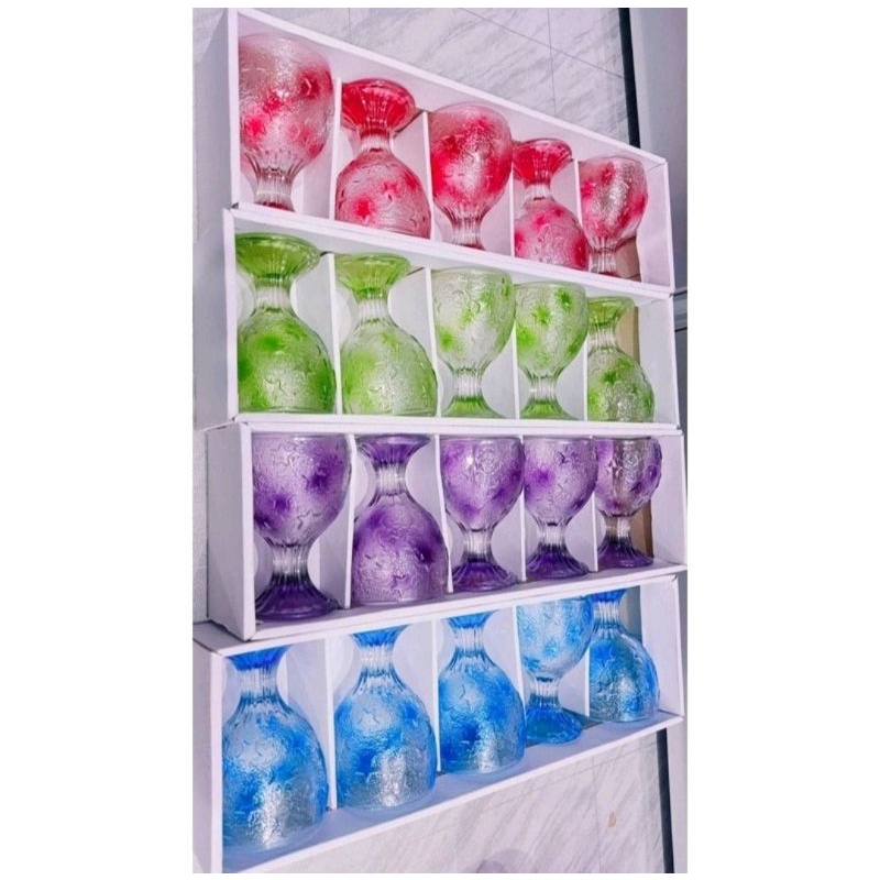Gelas sloki motif bintang Cocok Untuk Lebaran Idul Fitri isi 6pcs