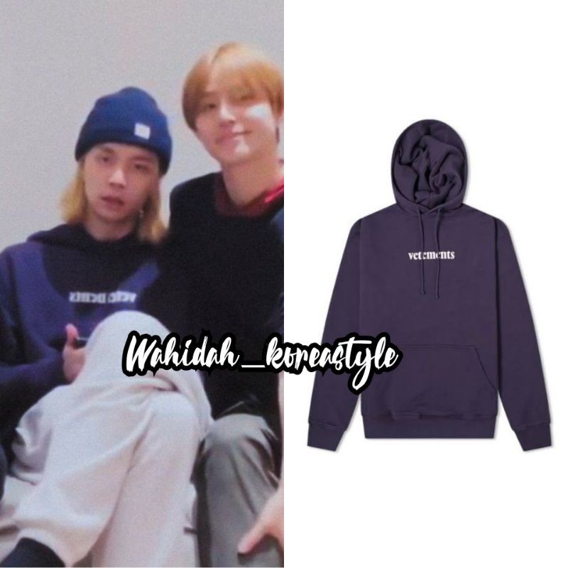 Jaket Hoodie Johnny NCT "Vetements" Baju Idol Kpop Fashion