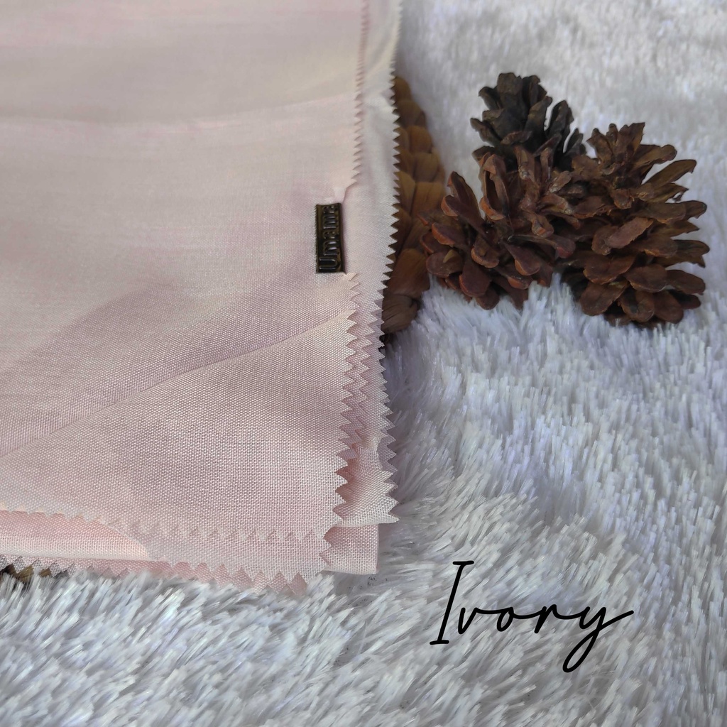 HIJAB SEGI EMPAT VOAL UMAMA LC, JILBAB LASERCUT, VOAL UMAMA, SEGI EMPAT VOAL-Ivory