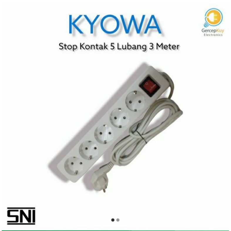 Stop Kontak Kyowa 5 Lubang 3 Meter