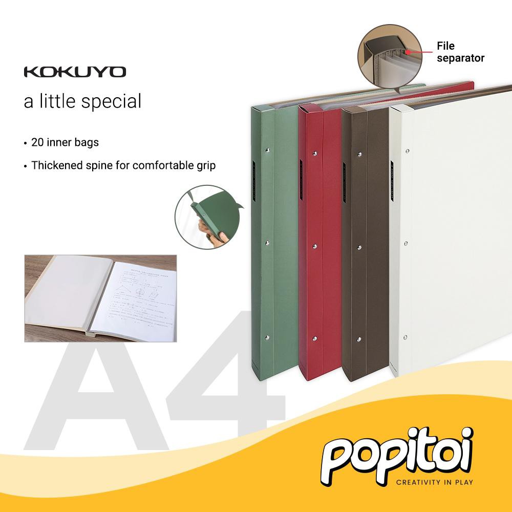 

KOKUYO Retro File Document A4 (20 Clear Pockets with Separator)