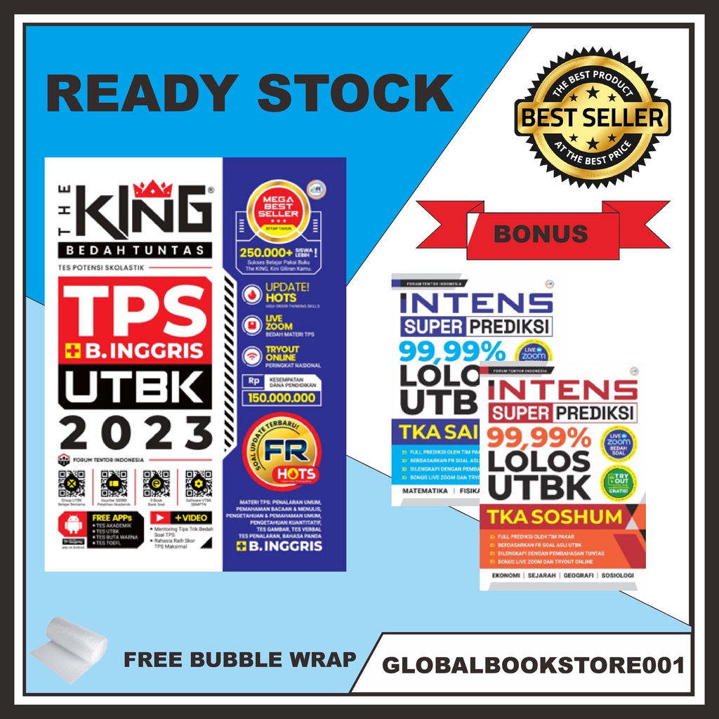 BUKU The King Bedah Tuntas Soal Dan Materi Tps (Utbk Sbmptn Skolastik) Saintek Soshum 2023 BONUS INT
