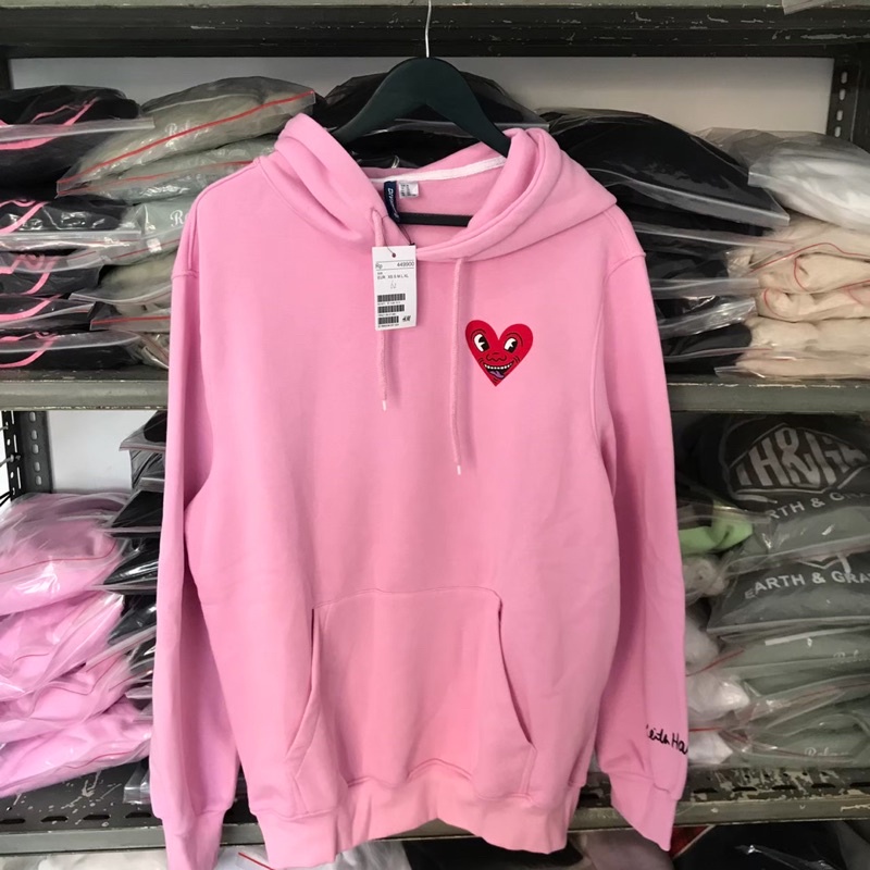 Hoodie H*M Keith Haring Pink