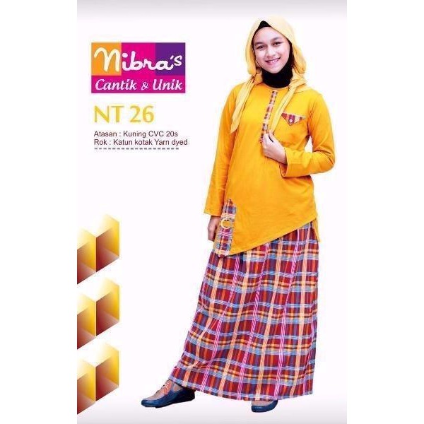 TERLARIS Model Gamis Anak Nibras NT 26 Kuning Gamis Setelan Remaja