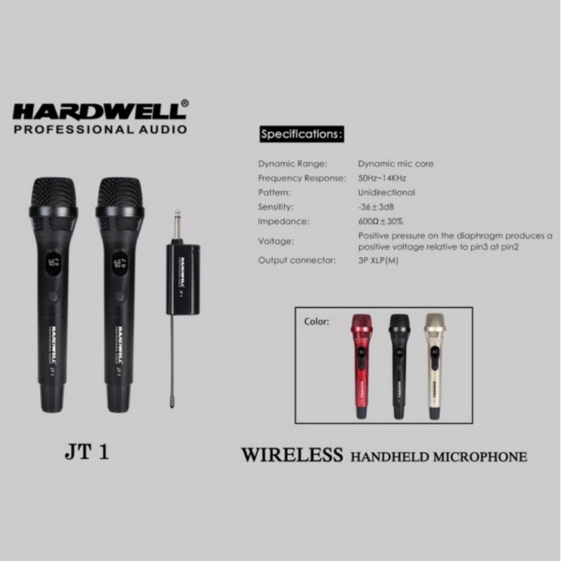 Mic Wireless Hardwell JT1 Microphone JT 1 Original