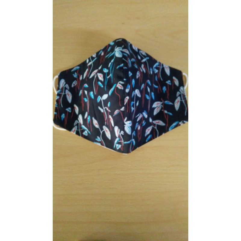 Masker kain hijab bermotif
