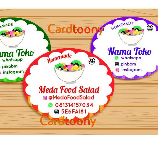 

Sticker / stiker label toko produk makanan salad buah sayur TIJPA7264