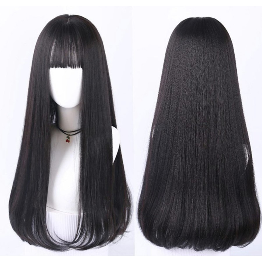 WDA-09 wig daily lolita rambut palsu panjang straight lurus