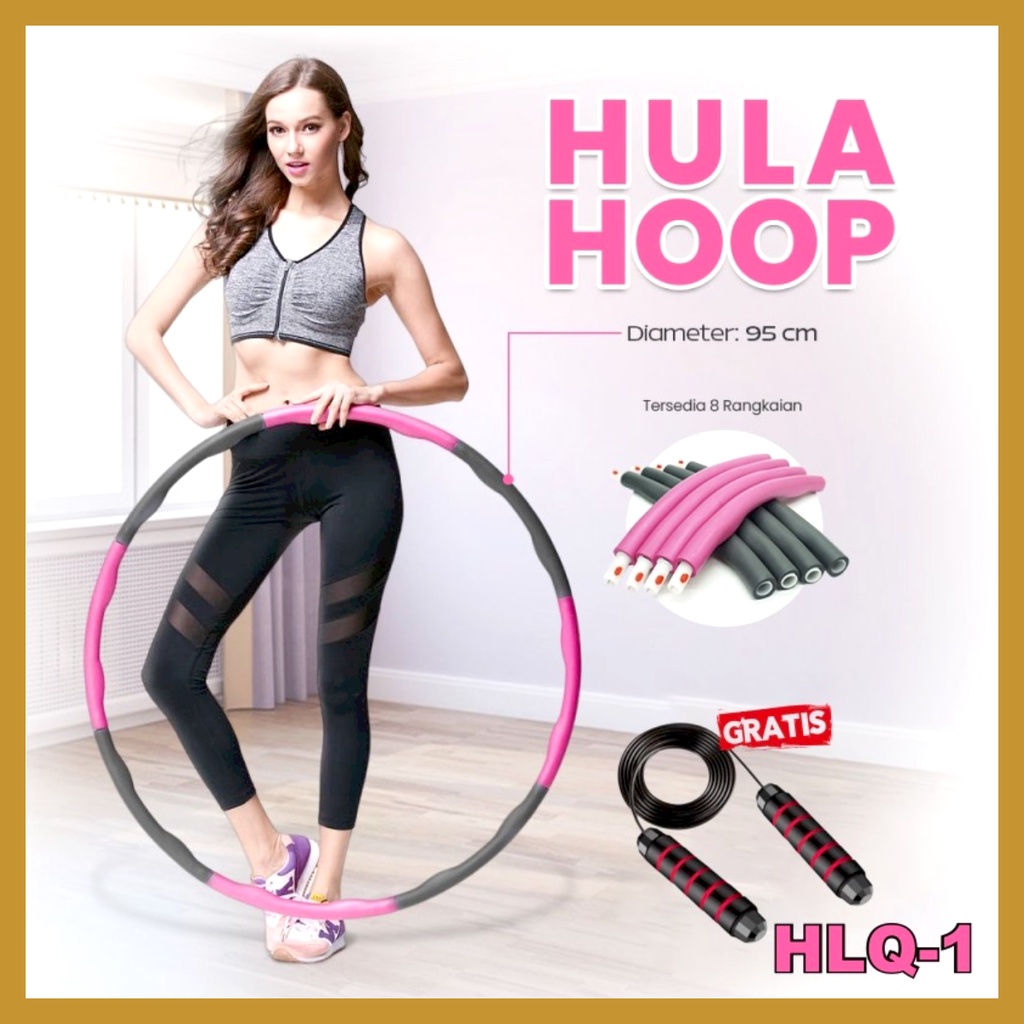 Hula Hoop Foam Bongkar Pasang Hulla Hoop Anak Dewasa Alat Olahraga Senam Hula Hoop HLQ-1 Free Skipping GOSHOP88