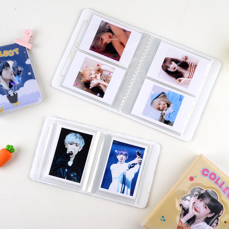 Cover Hallow Es Krim Lucu 3inch Album Foto Card Holder Untuk Kpop Photocard Lomo Cards Fuji Instax