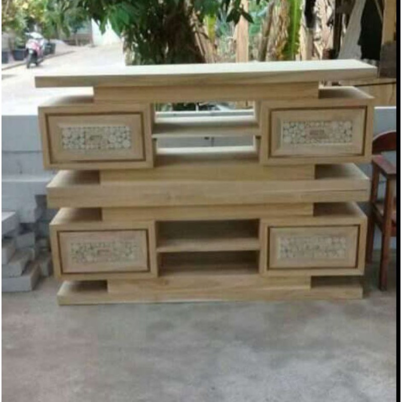 bufet kaca mata jati