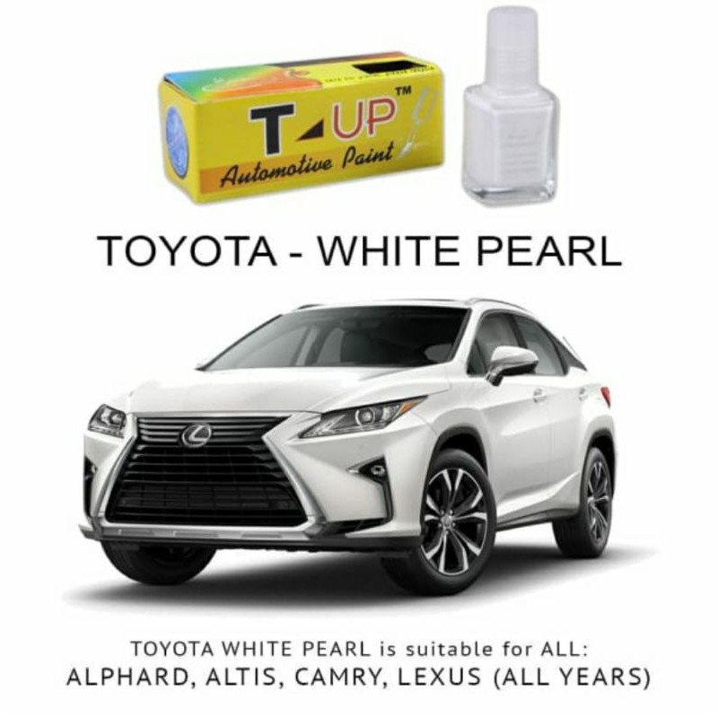 T-UP CAT OLES TOYOTA WHITE PEARL CONTOH CAT PUTIH ALPHARD ALTIS CAMRY LEXUS SAMPLE CAT PUTIH MUTIARA