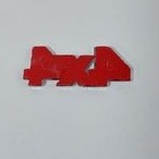 Emblem Sticker Stiker Logo Tulisan Tempelan Lambang 4x4 4 x 4 Chrome Krum Silver