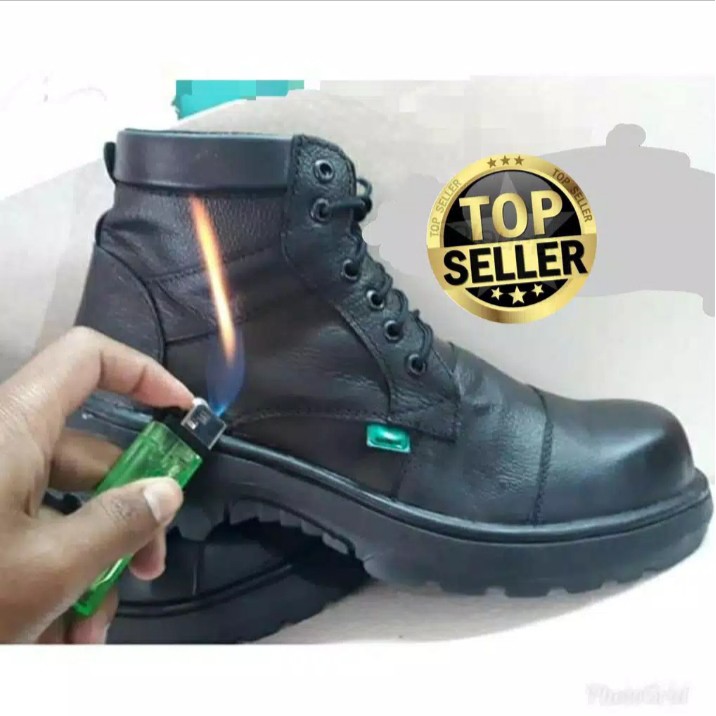 SEPATU KULIT 100% SEPATU PRIA SEPATU COWOK SEPATU KERJA SEPATU SAFETY SEMI BOOTS LOW/TALI PRIA BOOT