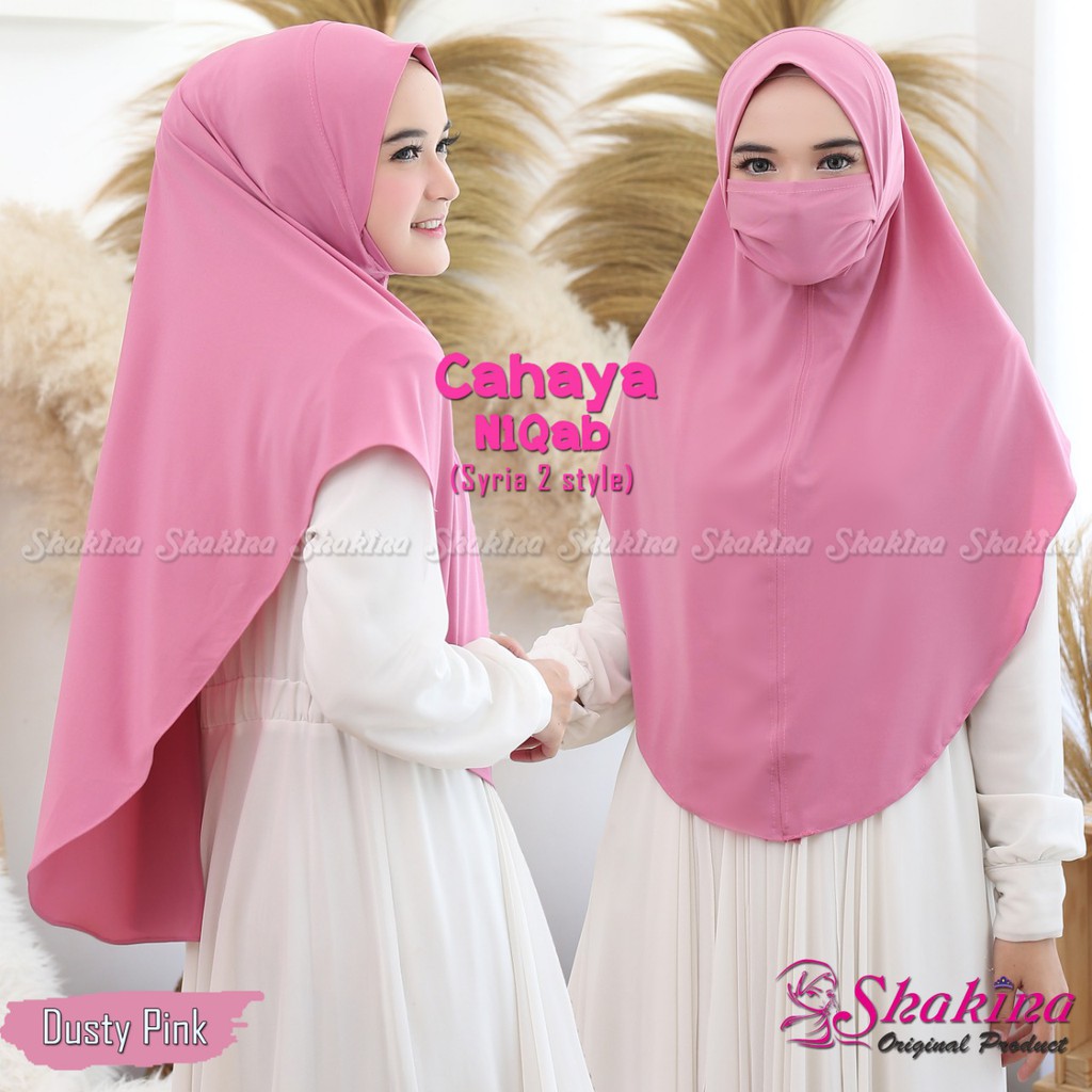 Jilbab Syari Cahaya Niqab Ori Shakina Danisha Hijab-PINK