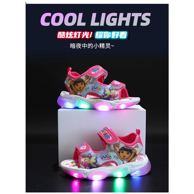 Sandal Anak Perempuan - Sendal Anak Laki Laki Ultra Light Super LED Sport Import DORA 007 Casual Fashion