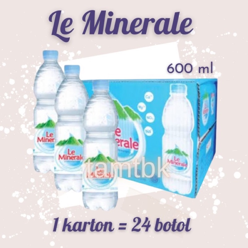 

Le minerale / leminerale air mineral 600ml 1 karton (24 botol)