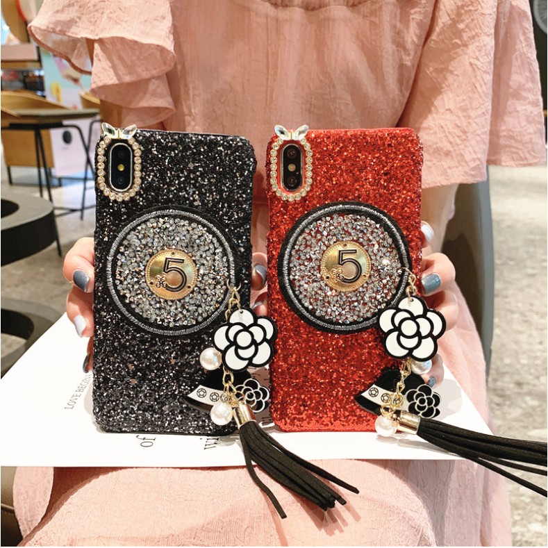 Case Xiaomi Redmi 5A Redmi 6 MI A2 Note 5 Pro Note 6 Pro Glitter Bling Diamond Tassel Pendant