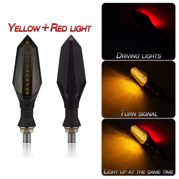 Lampu Sein LED DRL 2 Warna Sen Motor Running Jalan Moge Vixion Byson MX King CBR Aerox Vario KC038