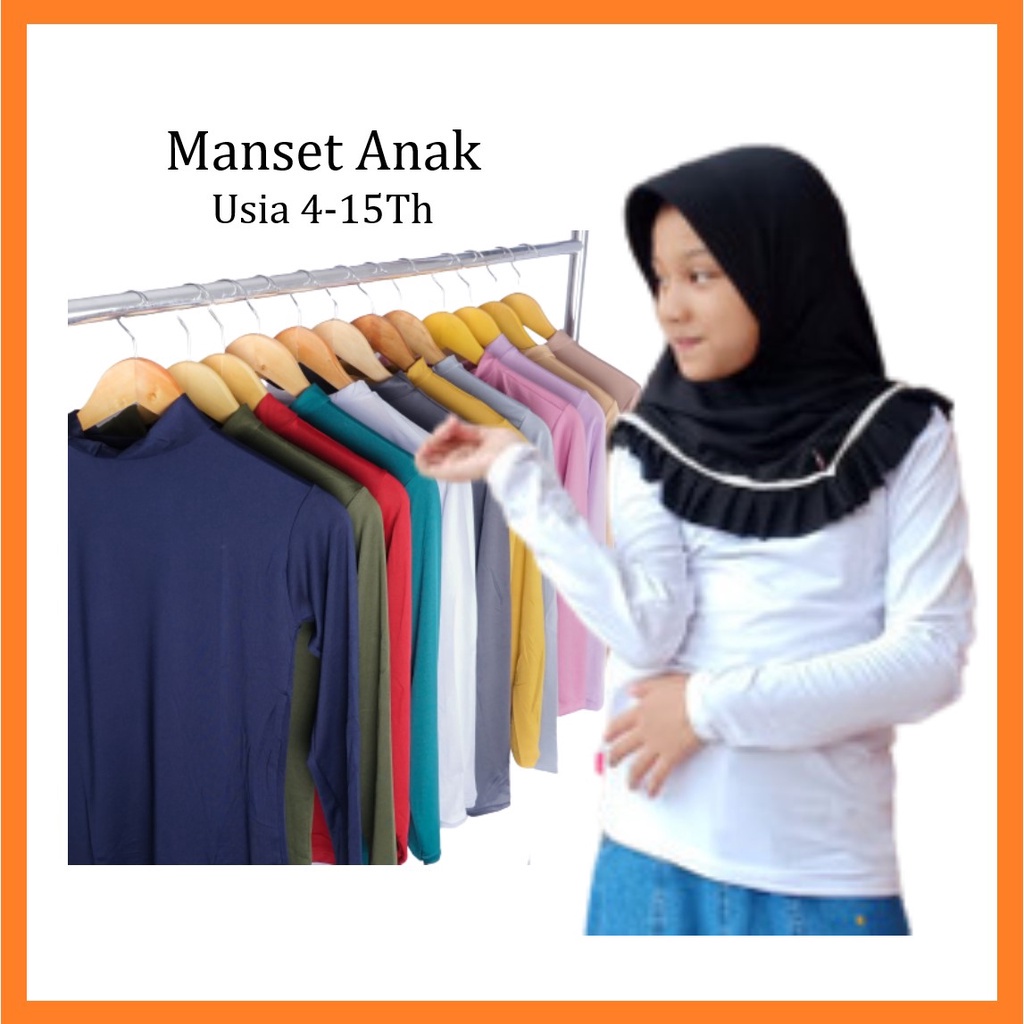 COD Terlaris!! MANSET ANAK Usia 4-15 Tahun | Baju Dalaman Anak | Manset Lengan Panjang Polos