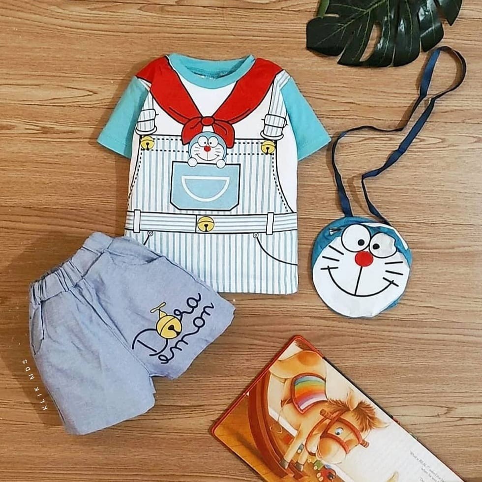 Klik Mds Setelan Baju Anak Bayi Laki-laki Bel Kucing Free Bag 1 Ukuran Usai 2-9 Bulan