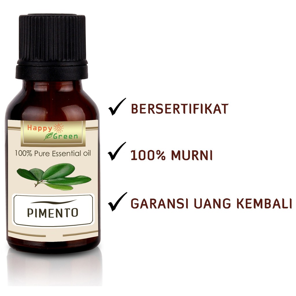 Happy Green Bay Leaf Essential Oil - Minyak Pimento Bay Murni