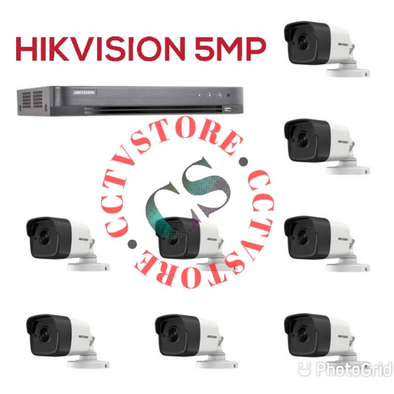 PAKET CCTV 8 CHANNEL 5MP HIKVISION LENGKAP PAKET CCTV 5MP HIKVISION MURAH