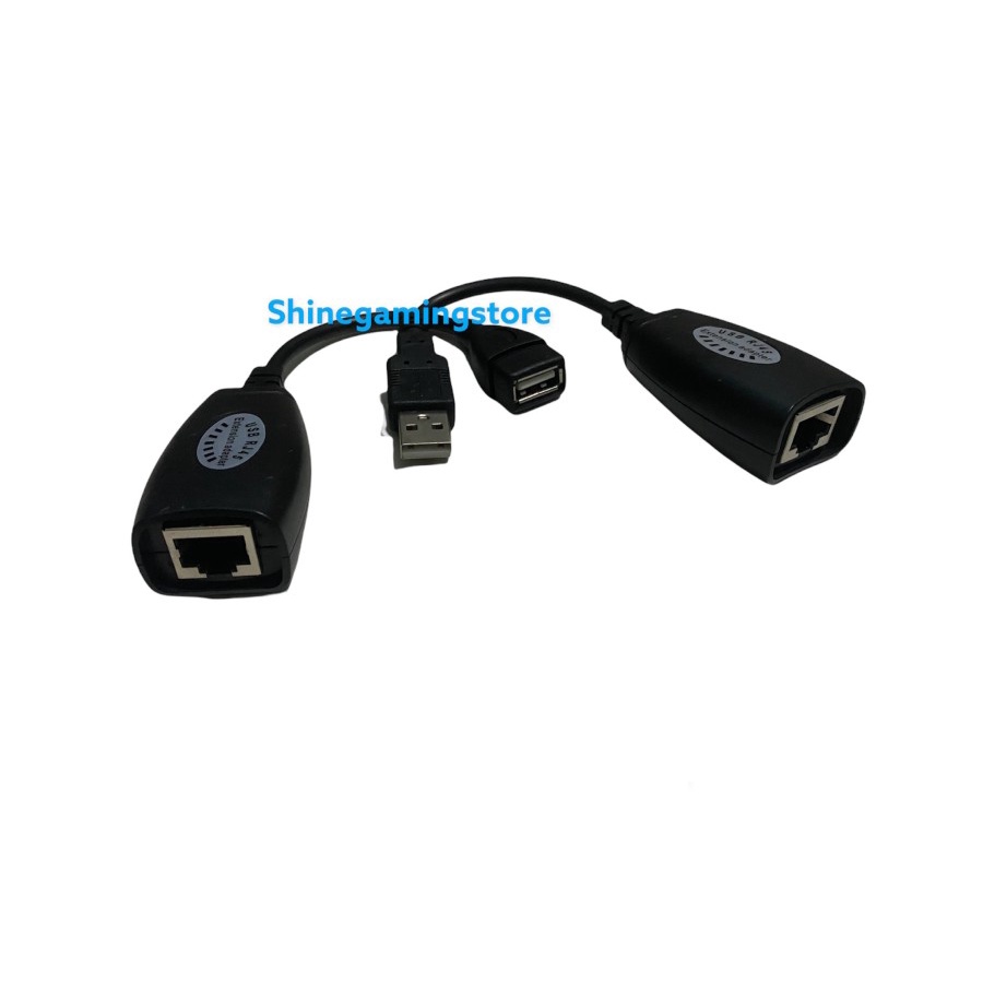 USB Rj45 Extension Adapter/USB Extender Via Lan 150ft Length USB TO LAN 150 FT ORI