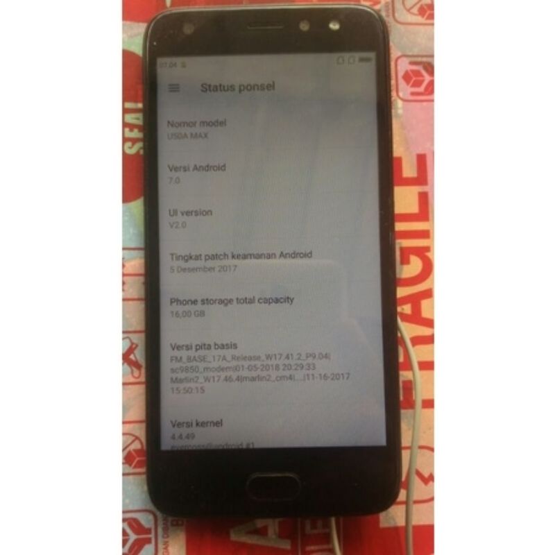 Lcd Fullset EVERCOSS U50A MAX Original 1000% BerGaransi ( Lcd + Touchscreen Plus Frame )