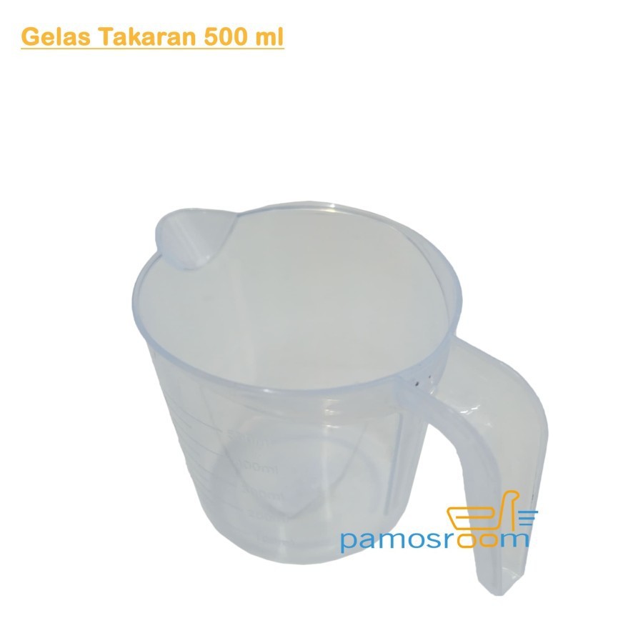Pamos Gelas Takar Gelas Ukur Plastik Takaran Air Bahan FoodGrade 500ml
