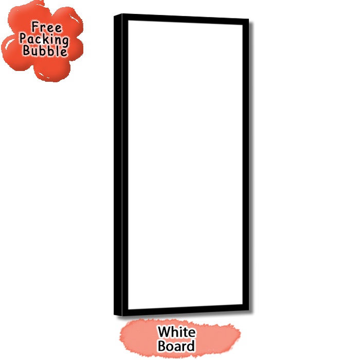 

White Board Melamin / Papan Tulis Putih Ukuran 30x70 cm